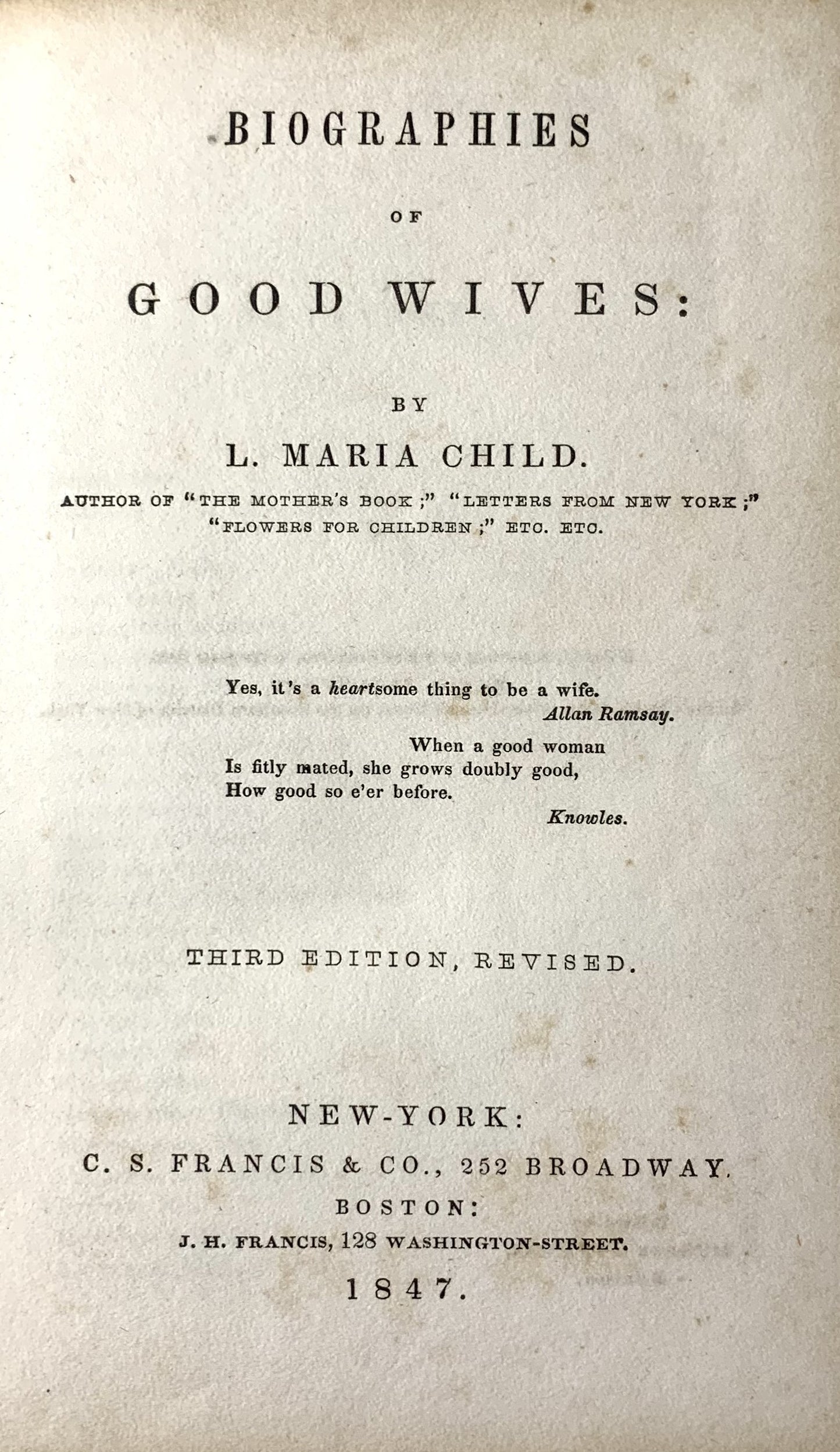 Biographies of Good Wives