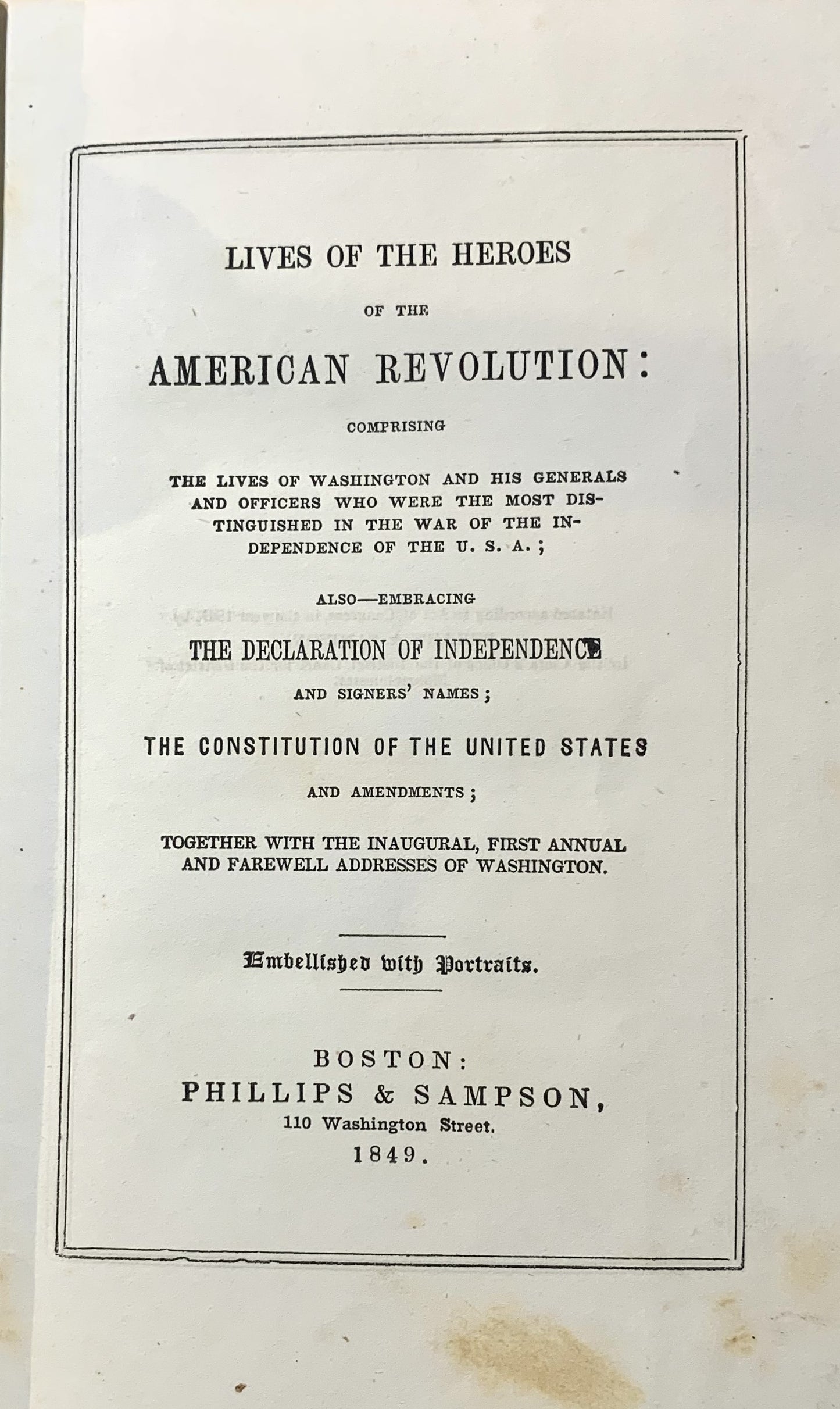 Lives of the Heroes of the American Revolution