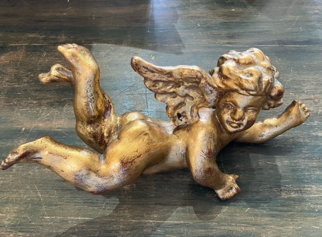 Gilded Cherub left arm extended