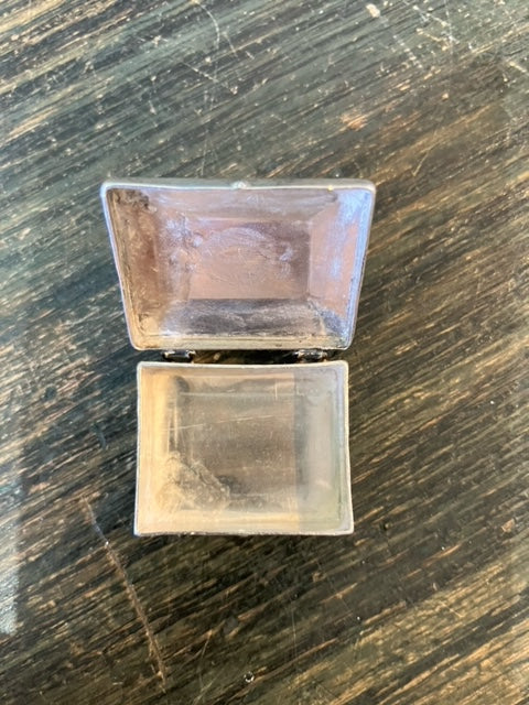Silver Square Shaped Pill Box