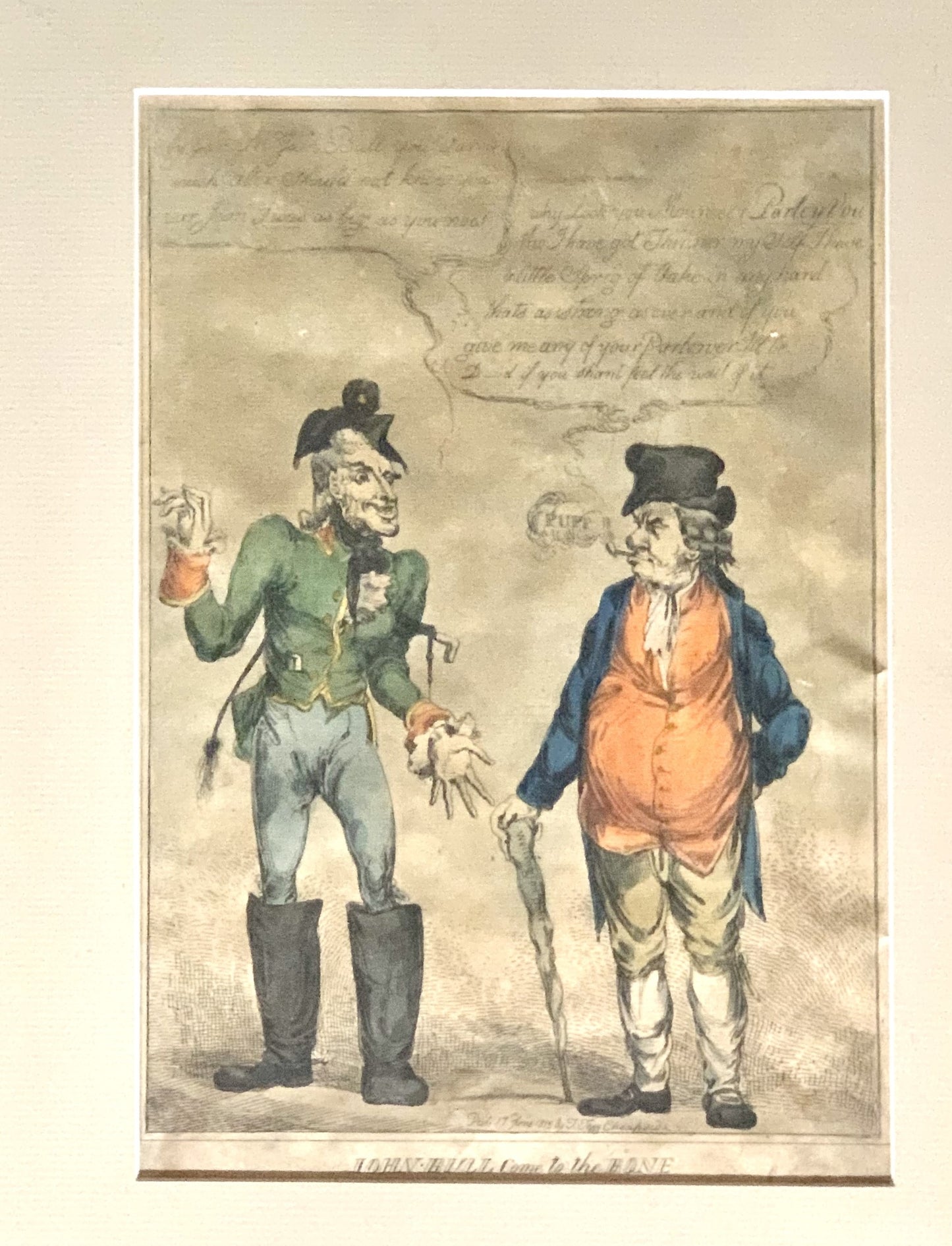 John Bull Come to the Bone Framed Print by George Murgatroyd Woodward (1760 - 1809)