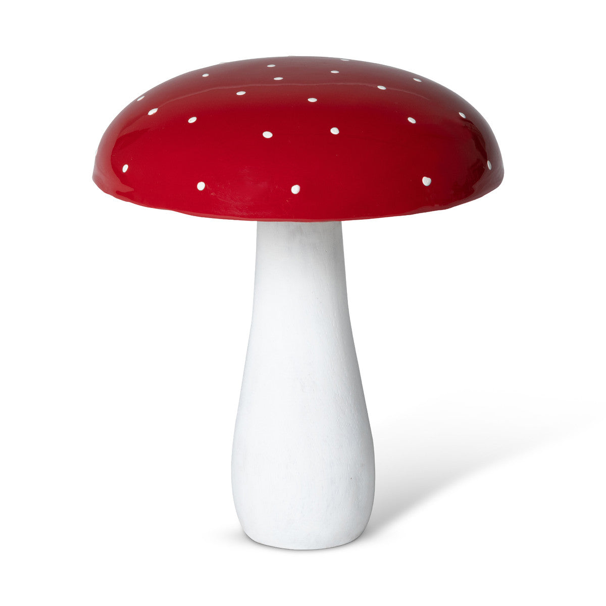 Large Red Polka Dot Wooden Mushroom