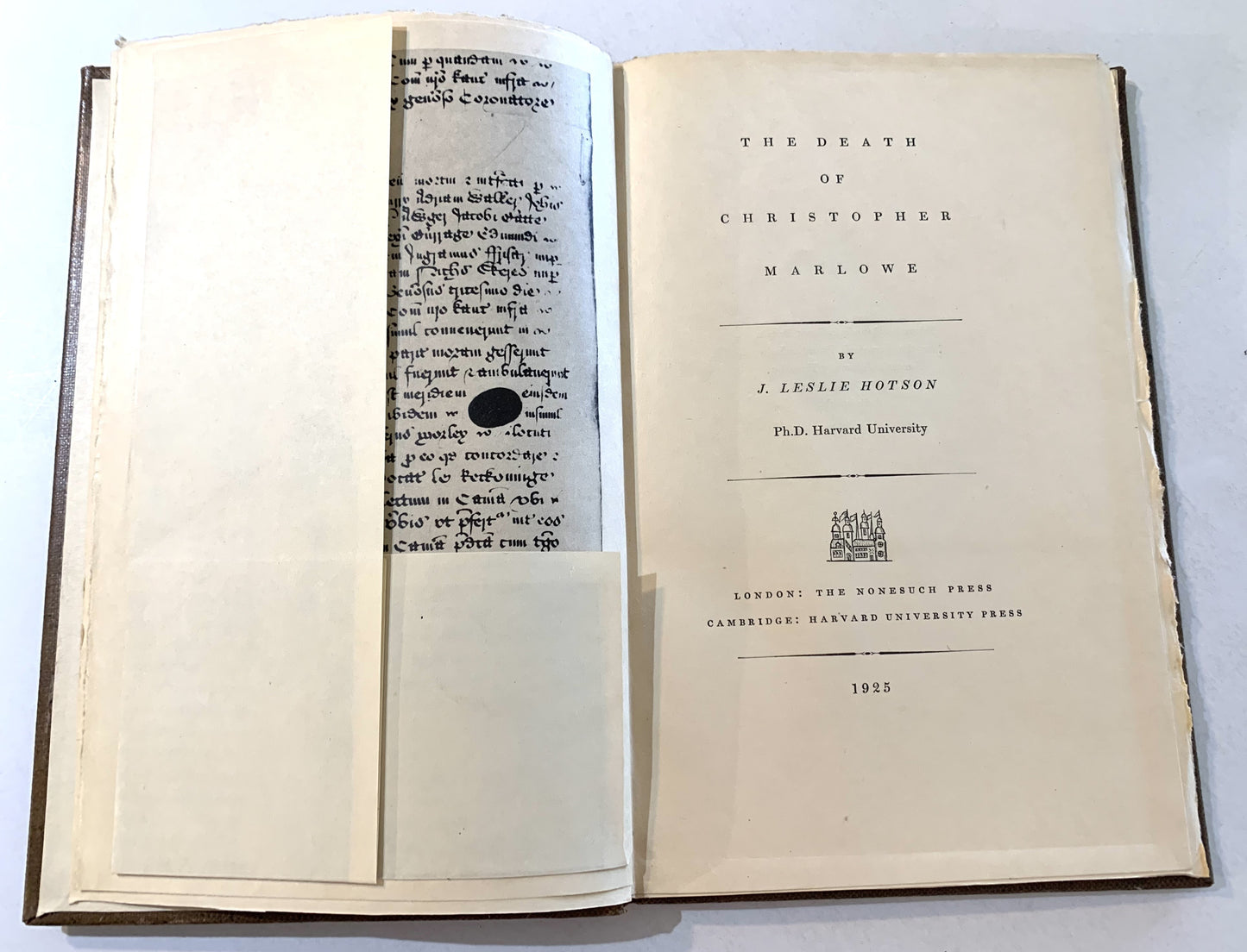 The Death of Christopher Marlowe