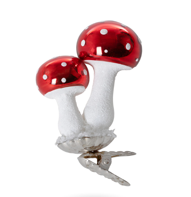 Mini Red Polka Dot Clip on Ornament