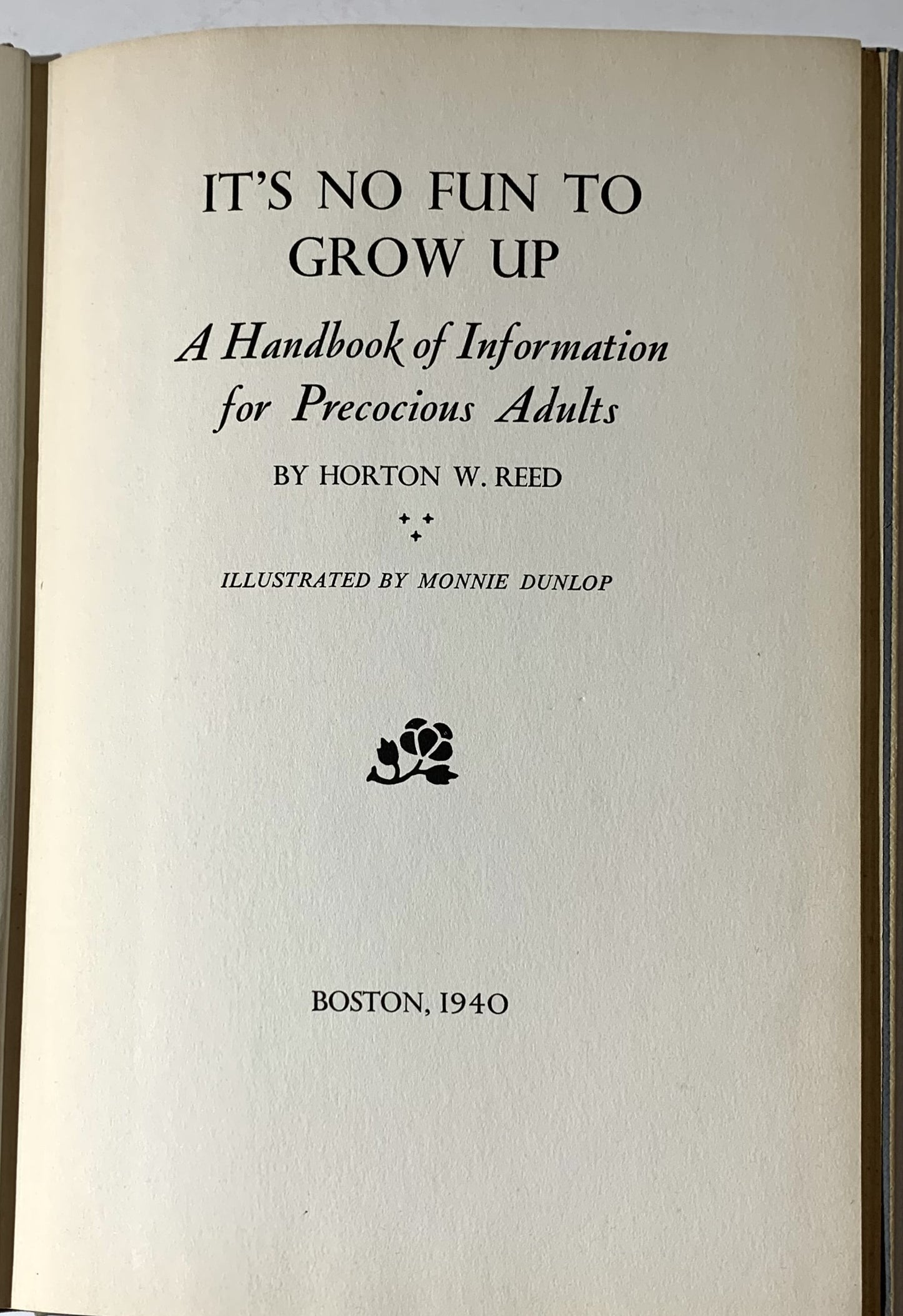 It's No Fun to Grow Up; A Handbook of Information for Precocious Adults
