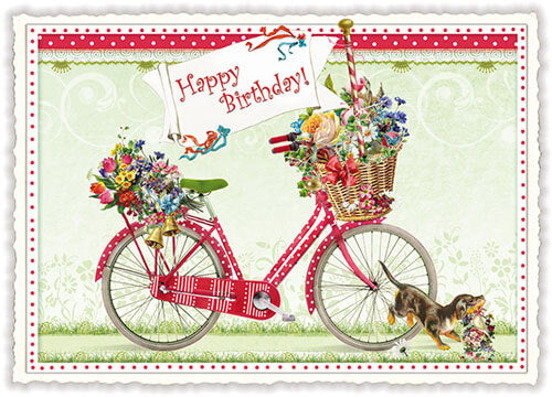 Bicycle Birthday Postcard
