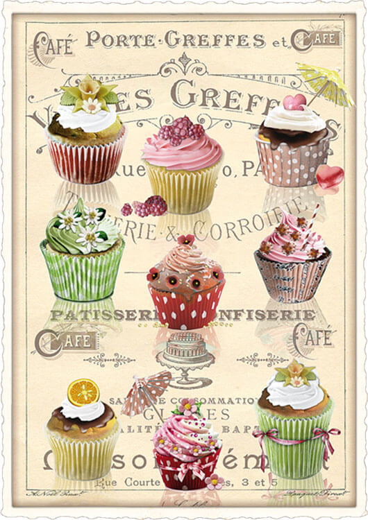 Fancy Cupcakes Blank Postcard