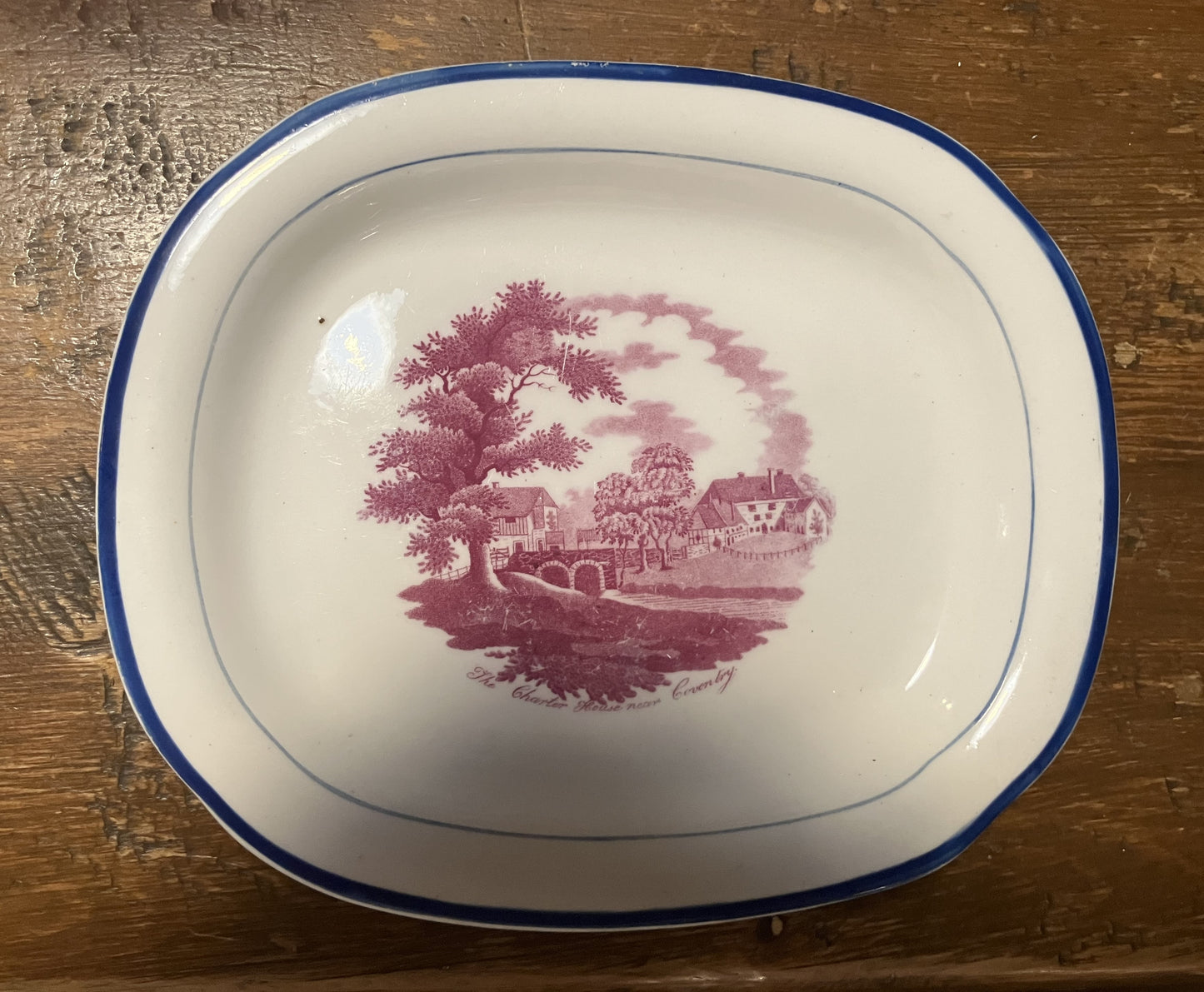 Small Transferware Platter "The Charter House near Coventry"