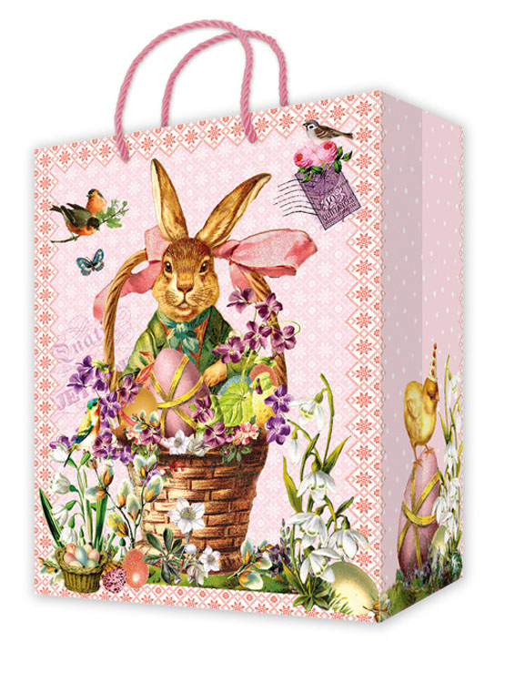 Pink Easter Bunny Medium Gift Bag