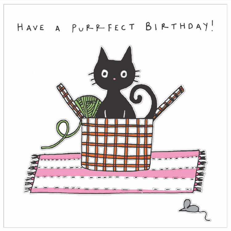 Purrect Day Birthday Greeting Card