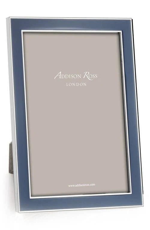 Navy Blue Enamel & Silver Frame 4 x 6