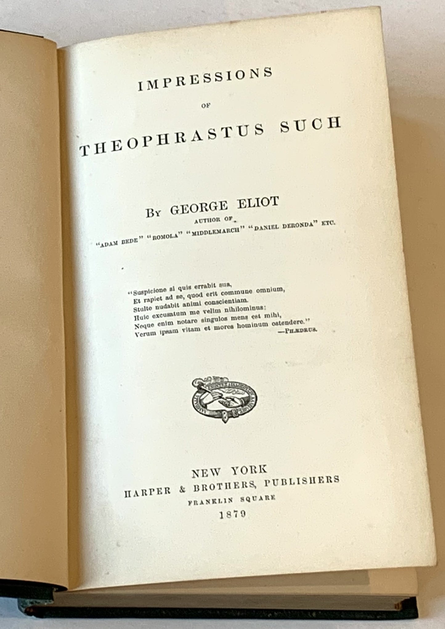 Impressions of Theophrastus Such