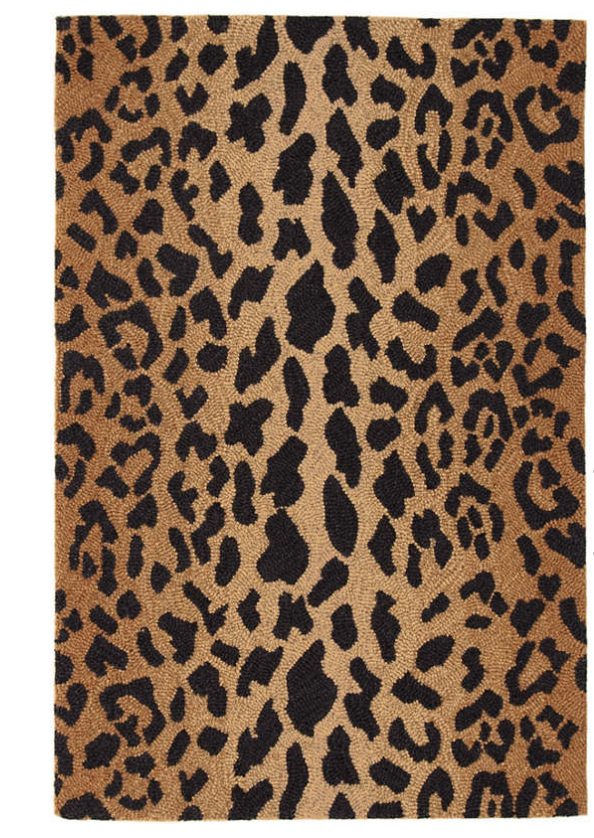 3x5 Rug, Leopard Hooked Wool