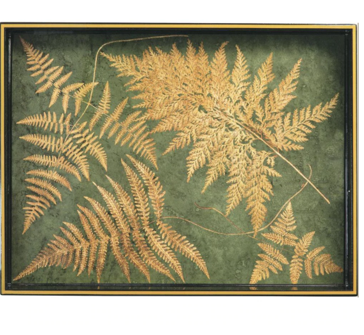 Gilded Ferns Serving Tray