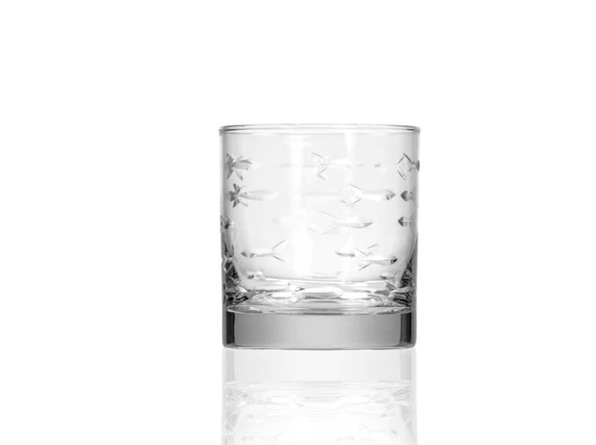 School of Fish 13oz Double Old Fashioned Whiskey Glass
