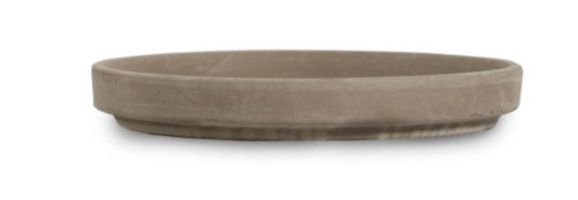 Dark Basalt Clay Saucer 10"