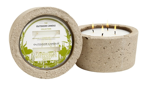 Eucalyptus Mint Citronella candle in concrete pot 32oz
