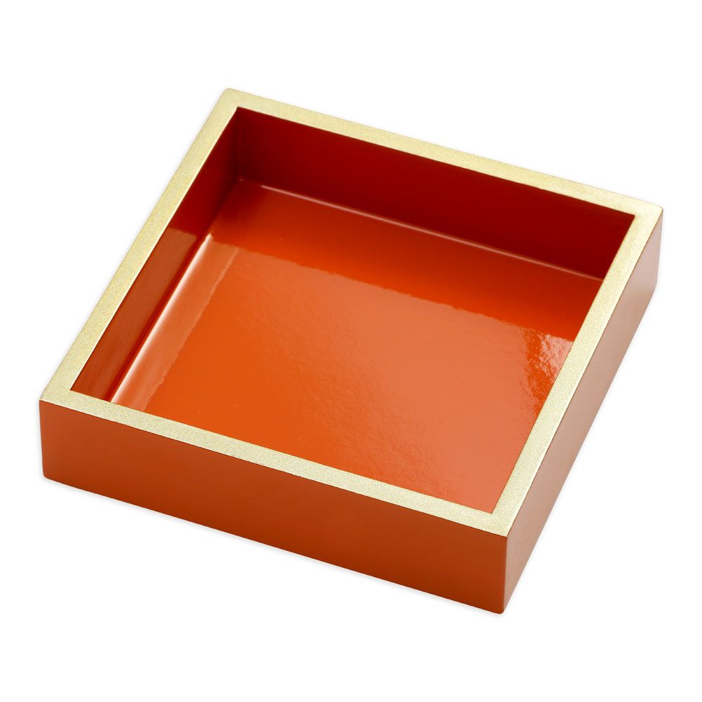 Luncheon Lacquer Napkin Holder, Orange