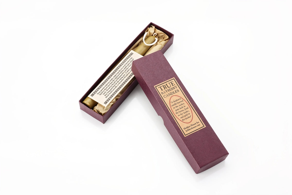 Pair Real Bayberry Taper Candles
