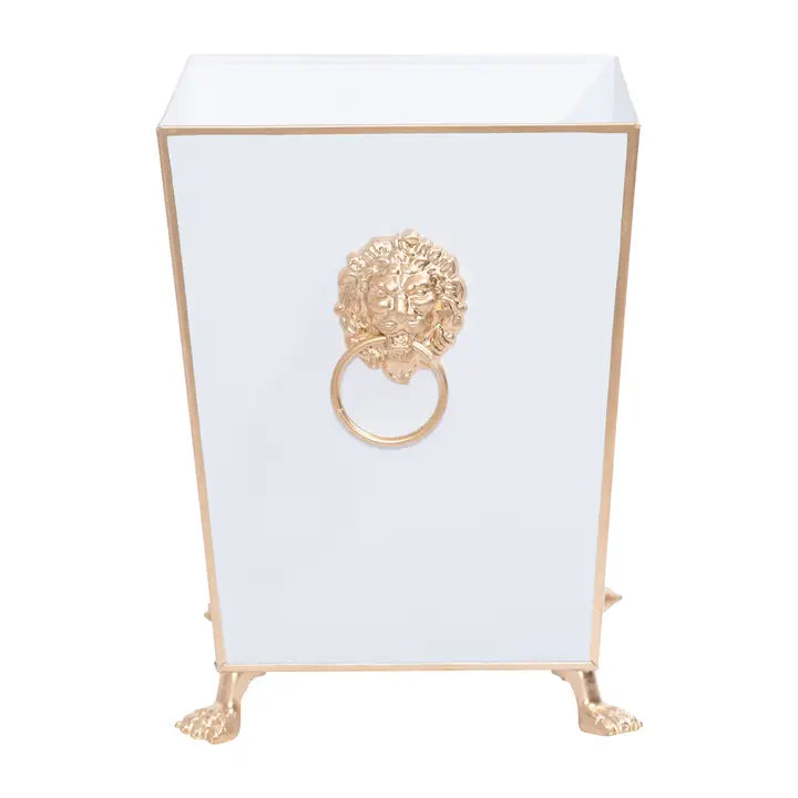 Paws & Claws Square Wastebasket White