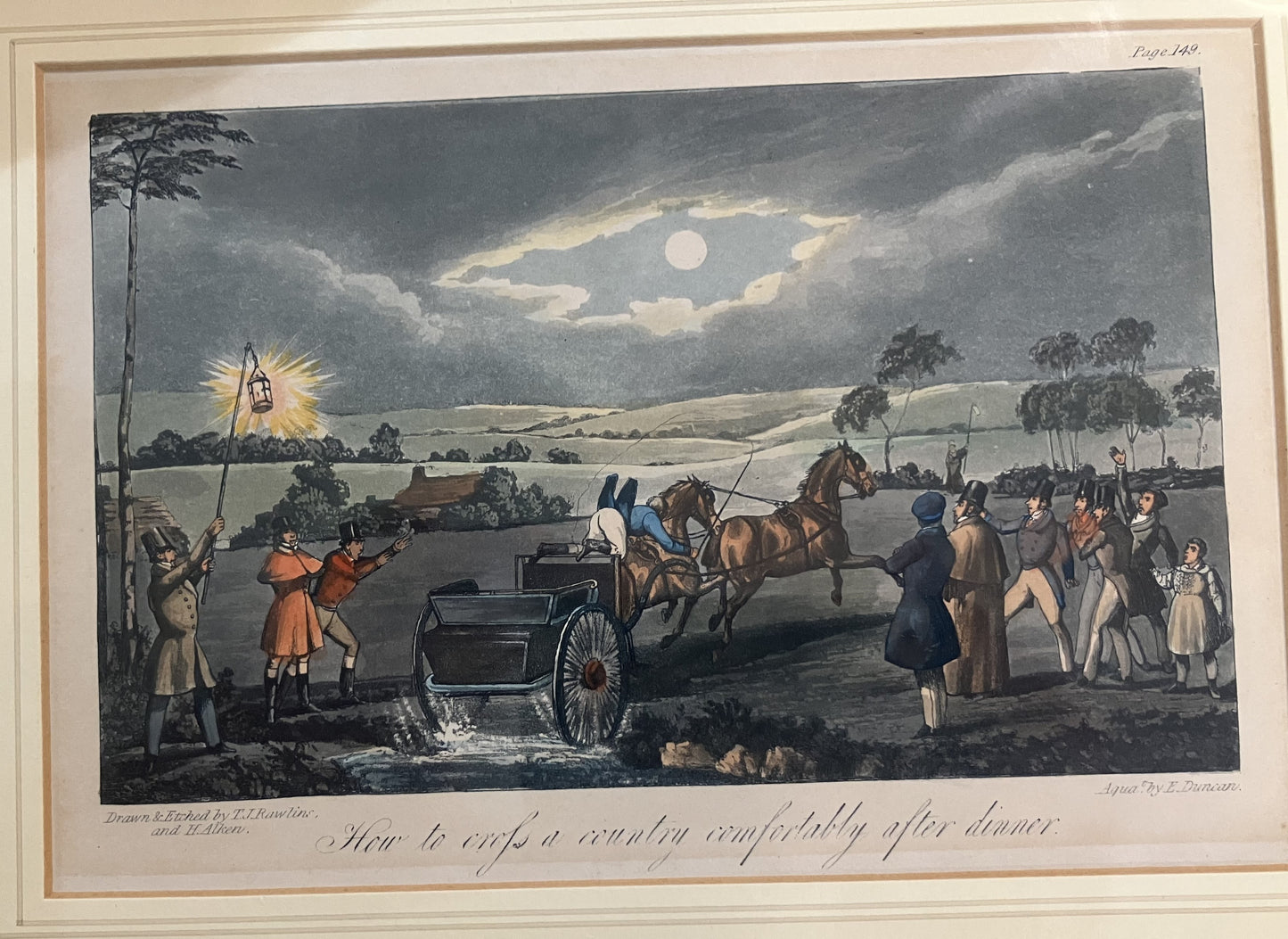 Rare Set of Four Prints from Memoirs of the Life of the Late John Mytton, Esq Framed Together Series 1