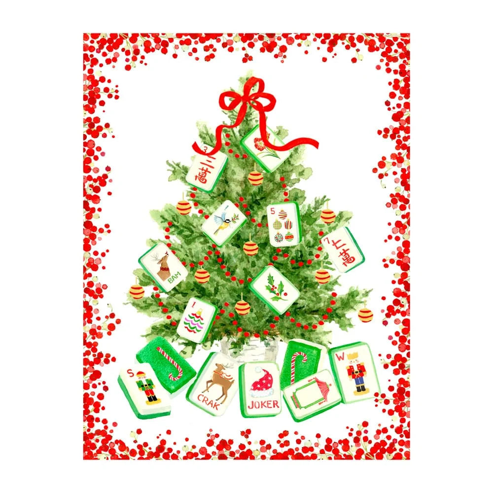 Christmas Mahjong Classic Boxed Christmas Cards - includes 15 cards & envelopes