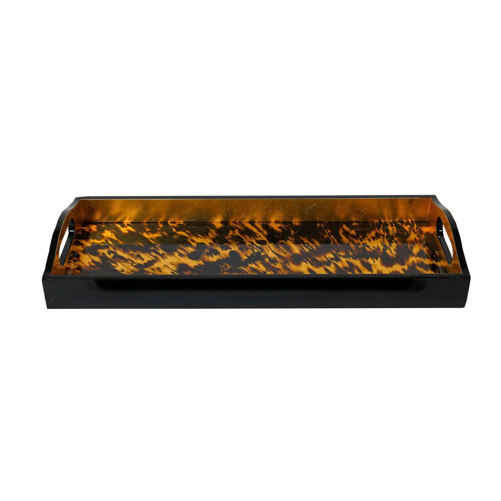 Tortoiseshell Lacquer Bar Tray - 20X8