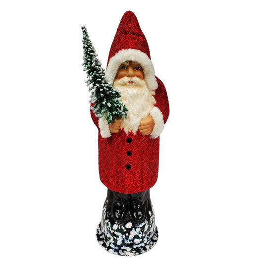 Red Beaded Santa with Buttons