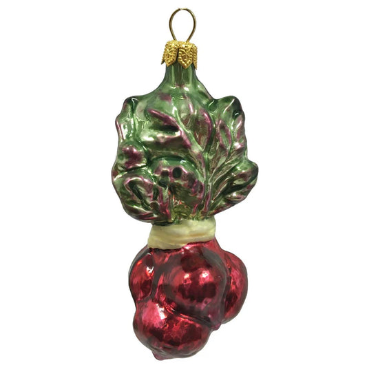 Red Beet Polish Glass Christmas Ornament