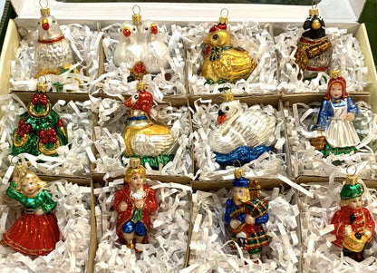 Twelve Days of Christmas - Boxed set of 12 ornaments