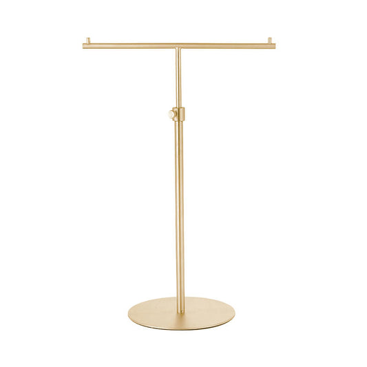 Adjustable Metal T-Bar Stand Gold