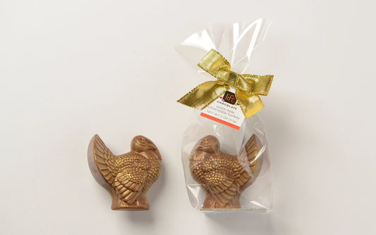 Thanksgiving Solid Turkey with Gold Luster Dust Dark Chocolate