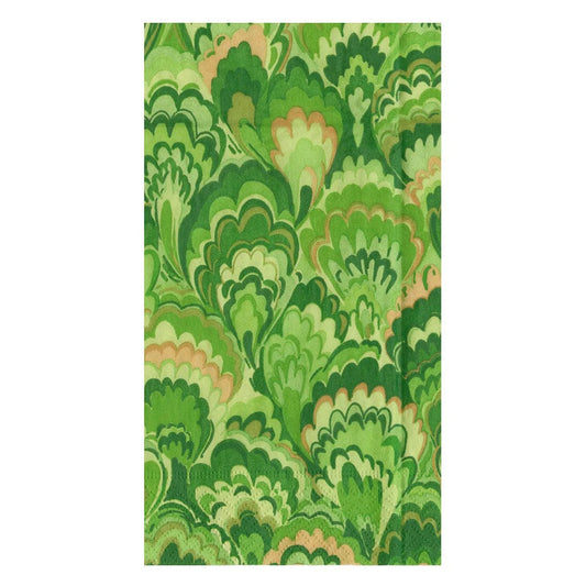 Guest Towel Marbled Ceramica Green