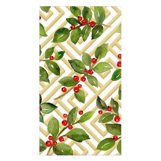 Guest Towel Holly and Fretwork