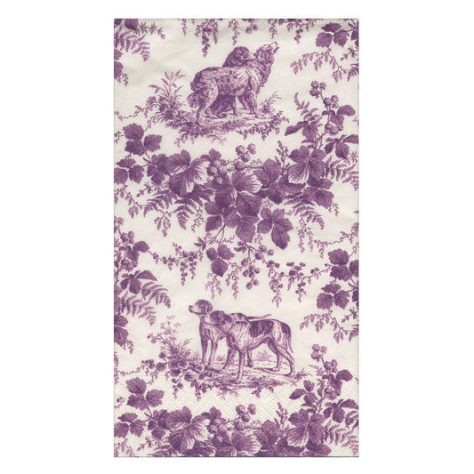 Guest Towel Hunting Toile Aubergine