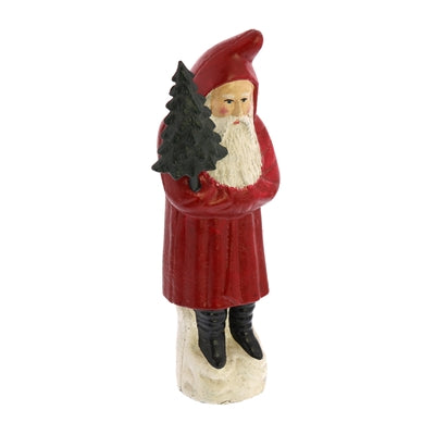 Santa with Tree Cast Iron