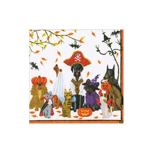 Cocktail Napkin Halloween Pets
