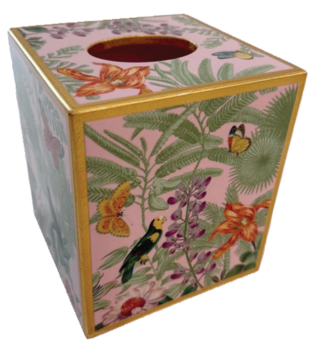 Paradise Garden Lacquer Tissue Box
