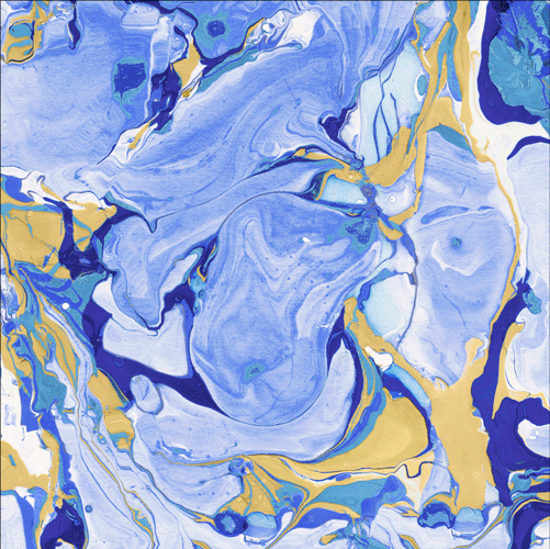 Marbled Blue Cocktail Napkin