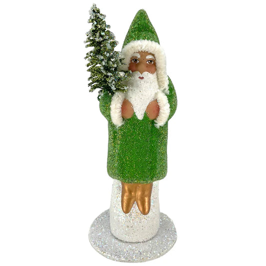 Lime Green Beaded Santa