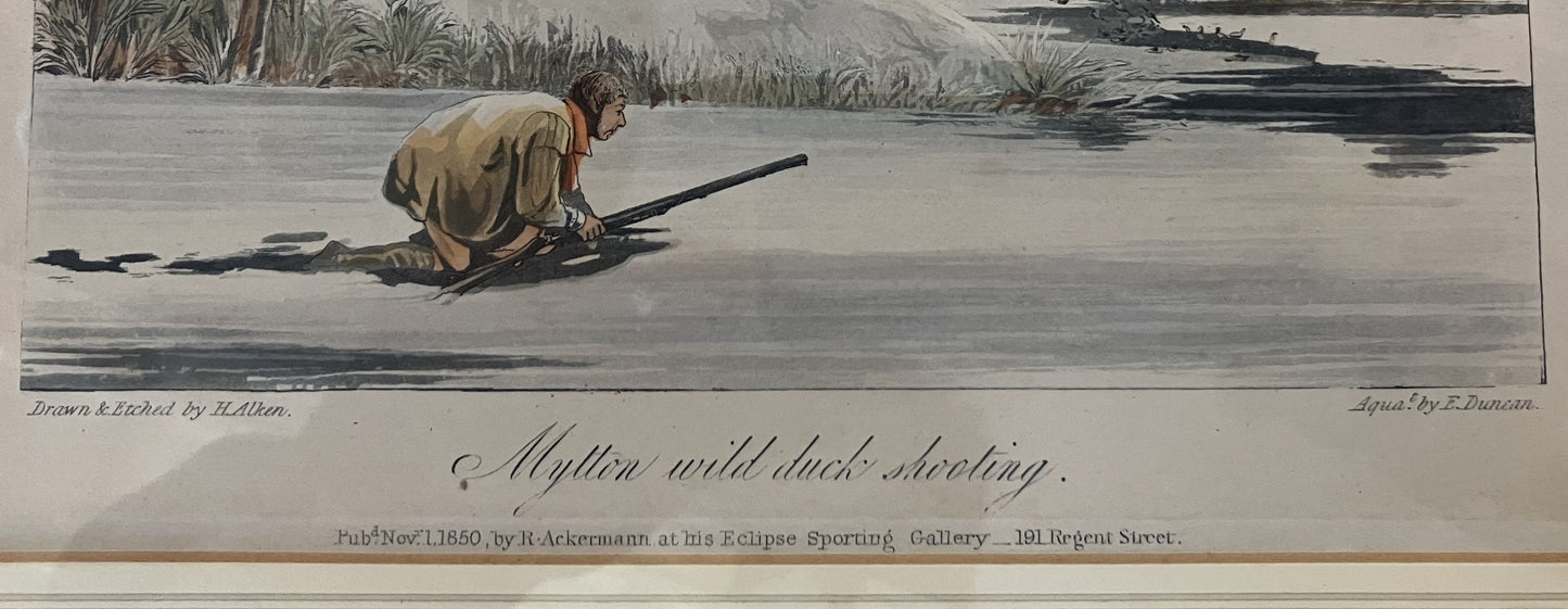 Rare Set of Four Prints from Memoirs of the Life of the Late John Mytton, Esq Framed Together Series 1