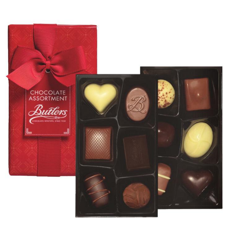 Butlers Red Gift Wrap Ballotin Assorted Chocolates