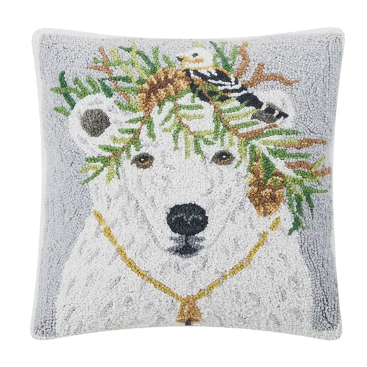 Polar Bear Grey Hook Pillow