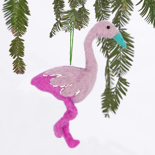 Flamingo Felt Ornament