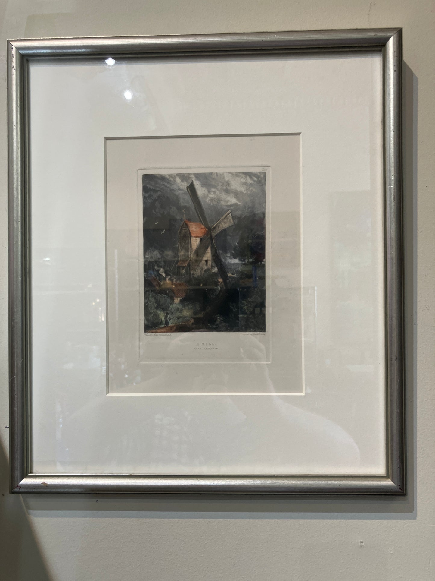 Hand Colored Lithograph - Dutch Windmill