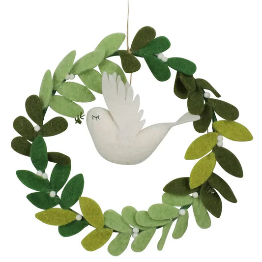Felt Wreath with Dove