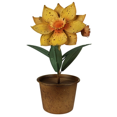 Potted Flower Daffodil Aluminum
