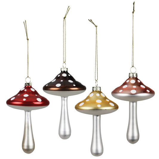 Glass Mushroom Ornament