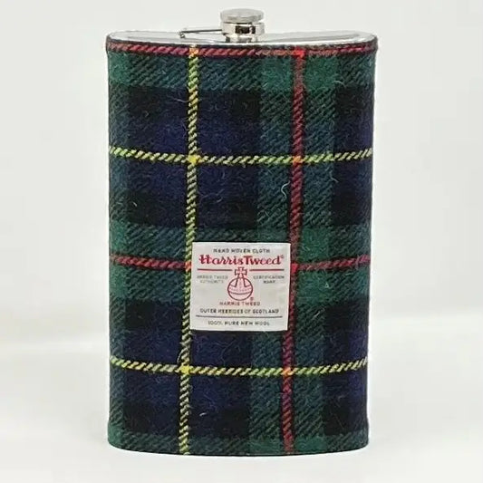 Gigantic Harris Tweed Hip Flask 64oz Autumn Colours HT56