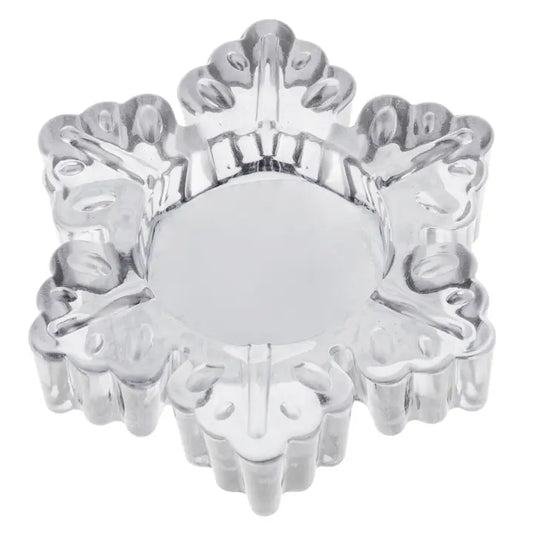 Glass Snowflake Tealight Holder